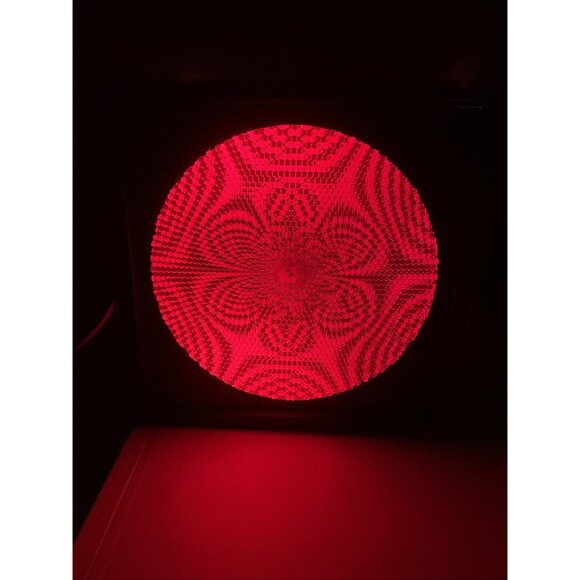 Vintage 70s Disco Lite Motion Light 11.5” Wood Square Party Psychedelic Red - Picture 1 of 13